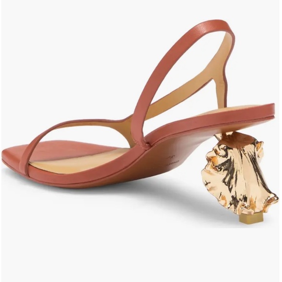 Cult Gaia Terracotta Heels with Gold Accent - Picture 2 of 7